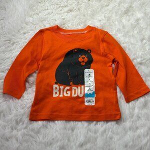 Jumping Beans Shirt 9 Months Orang Long Sleeve Softest Tee Outdoor Bear